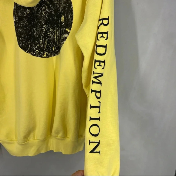 YELLOW REDEMPTION LION PULLOVER HOODIE Men size Large - Picture 9 of 12